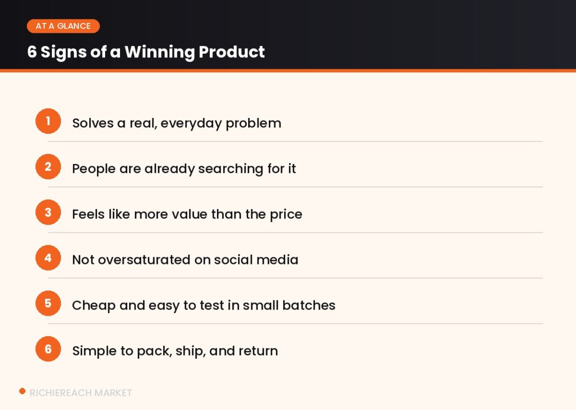 6 signs of a winning product to sell online