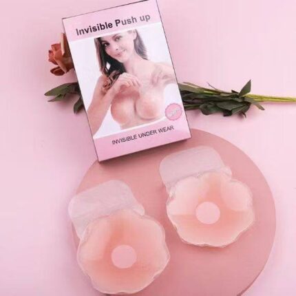 2 Pack Flower-Shaped Pull-Up Silicone Chest Patches for Women – Ultra-Thin, Reusable, Self-Adhesive
