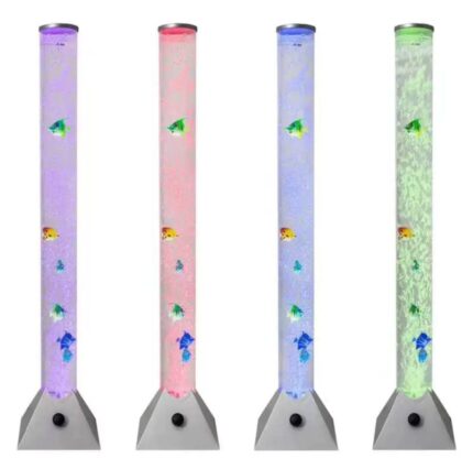 Color-Changing Water Column Light with Remote Control – Flat Cover Post-Shaped LED for Fish or Jellyfish Tank, 1M