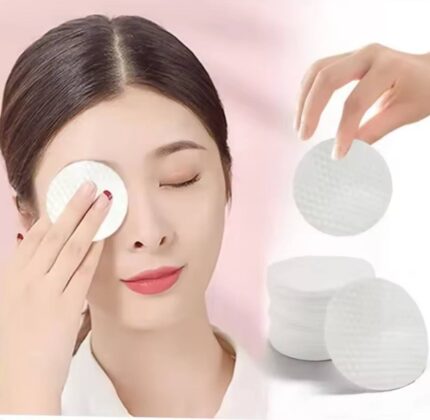 Disposable Cotton Rounds 100 PCS – Soft Makeup Remover Pads for Face and Nail Art Cleaning