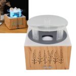 Essential Oil Diffuser 400ml – Quiet Aromatherapy Humidifier with Flame Effect, Night Light & Timer for Bedroom