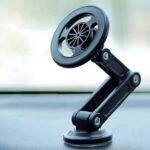 Foldable Car Phone Holder, Magnetic Vacuum Suction Cup Mount for iPhone 15 14 13 Pro Max Samsung Huawei
