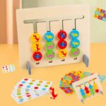 Montessori Wooden Color Shape Puzzle – Double-Sided Logic Game for Preschool Learning