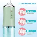 Portable Oral Irrigator Dental Water Jet – USB Rechargeable, 3 Modes, 4 Jet Tips for Teeth Cleaning